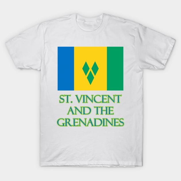 The Pride of St Vincent and the Grenadines - Flag Design T-Shirt by Naves
